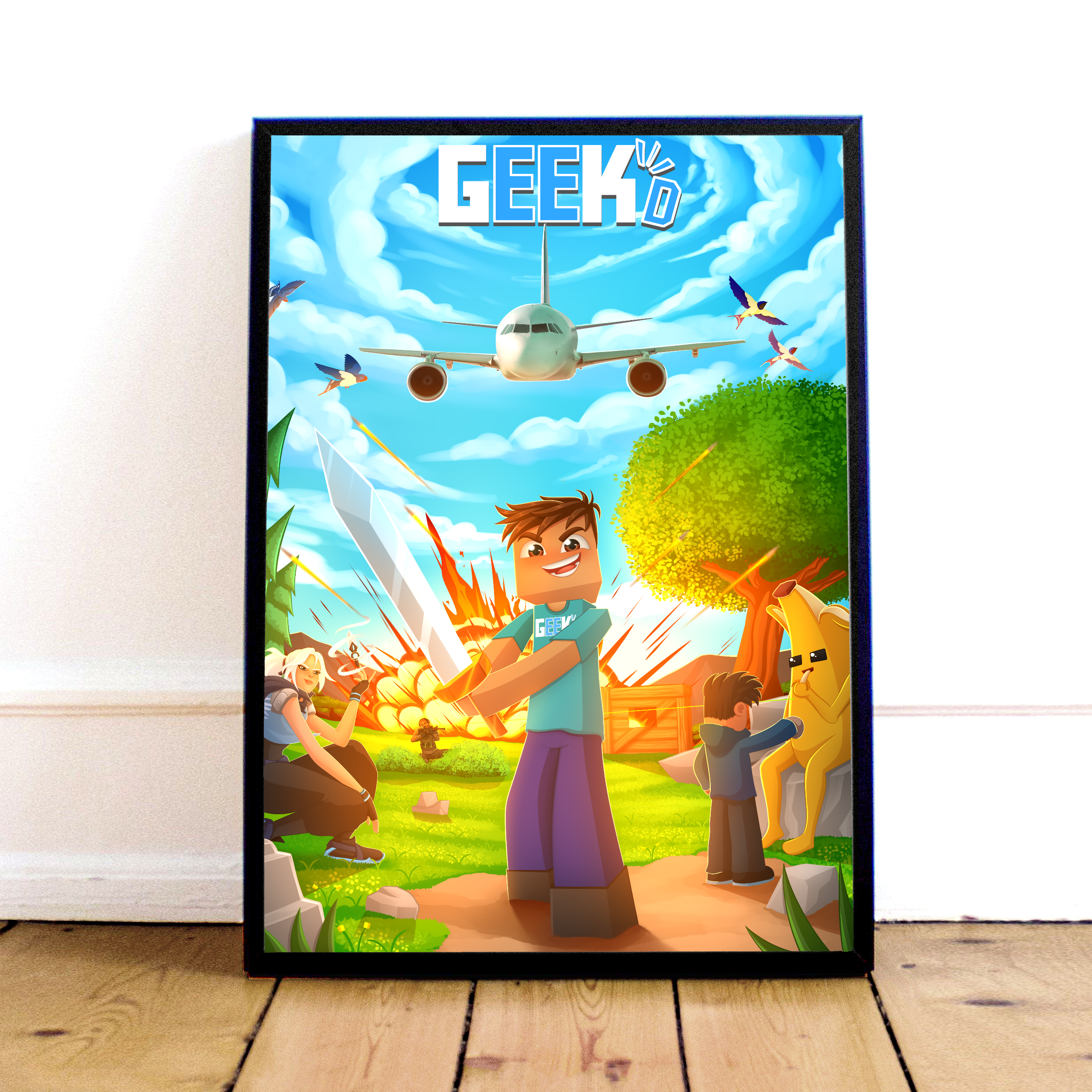 Geekd Vægplakat – Perfekt gamer dekoration til dit rum!