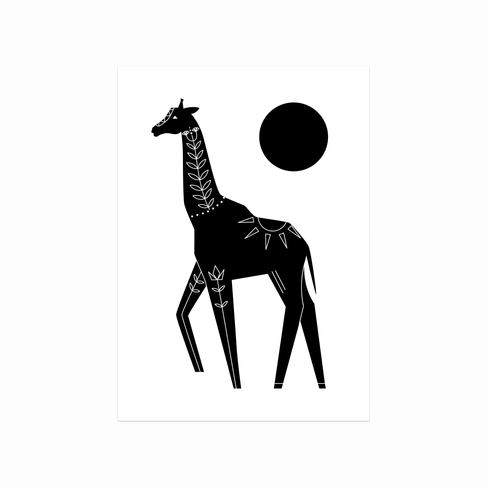 Farverig Giraff Plakat til Børneværelset – Eventyrlig Indretning