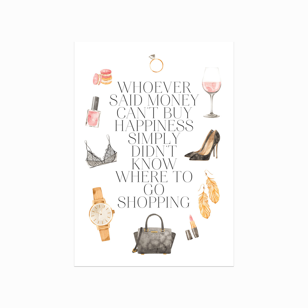 Inspirerende Go Shopping plakat til dit hjem – Køb nu!