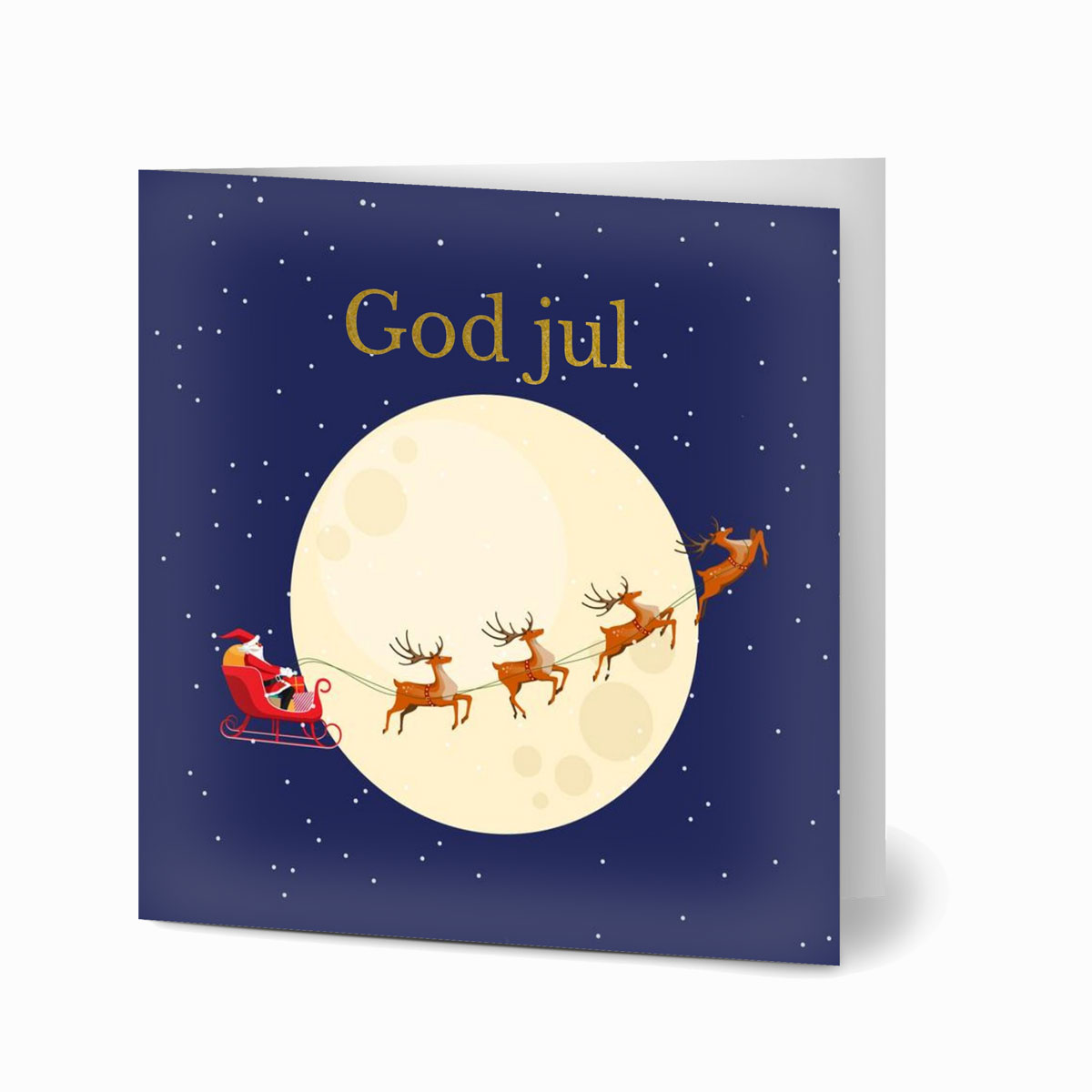 Julekort med Santa - 10 Stk med Kuverter til Julehilsner