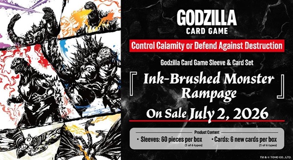 Godzilla Card Game Ink-brushed Monster Rampage 60 Lommer Sleeve   Card Set  Sleeves   Promokort