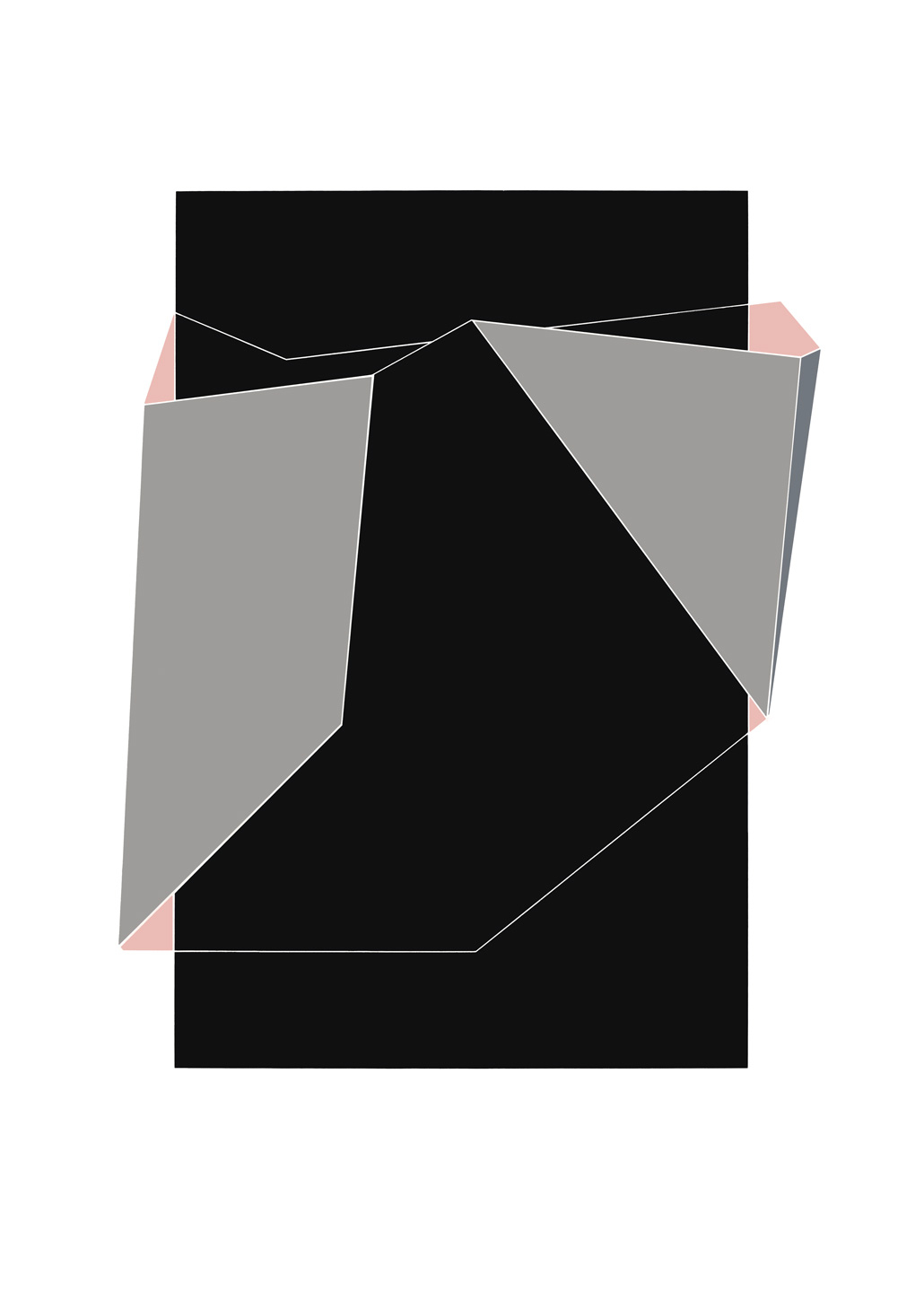 Grafisk Kappe II fra PaperArt – Unik Vægdekoration!