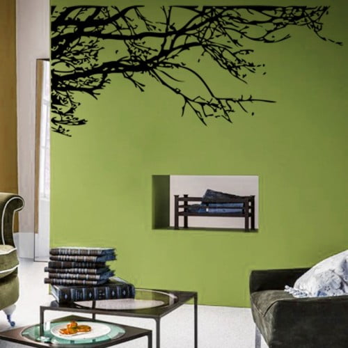 Elegant Væggklistermærke med Grene - Stilsikkert Hjem
