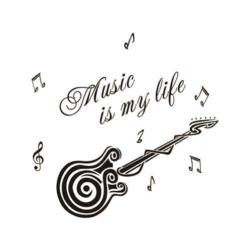 Guitar Vægklistermærke - Vis din musikalske passion!