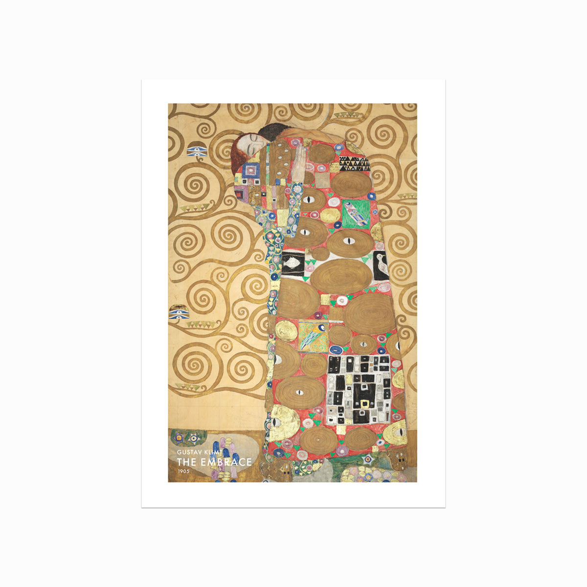 Gustav Klimt Plakat – The Embrace til Elegant Indretning