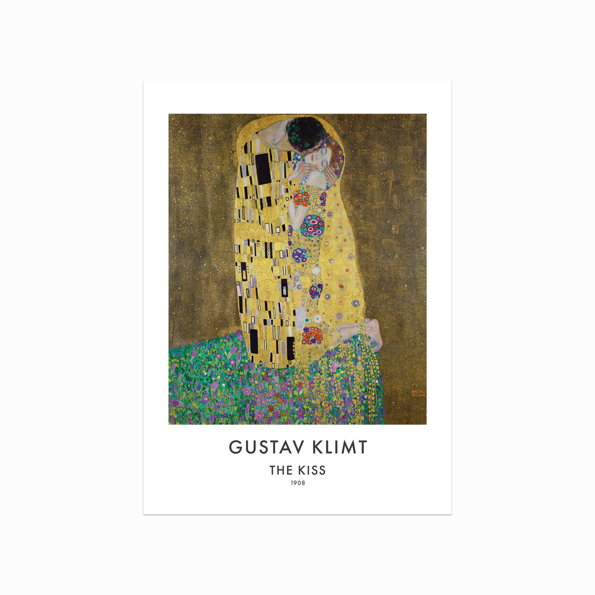 Gustav Klimt Plakat: The Kiss – Kunstnerisk Elegance til Hjemmet