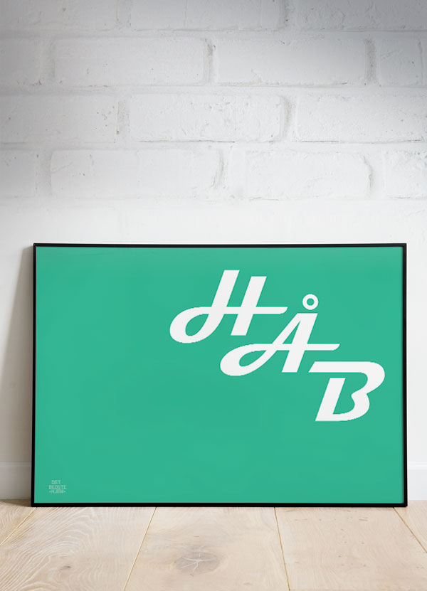 Inspirerende Håb-plakat i Grøn - A4 Vandret Design