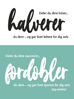 Inspirerende plakat: Halvér Kriser, Dublér Succeser