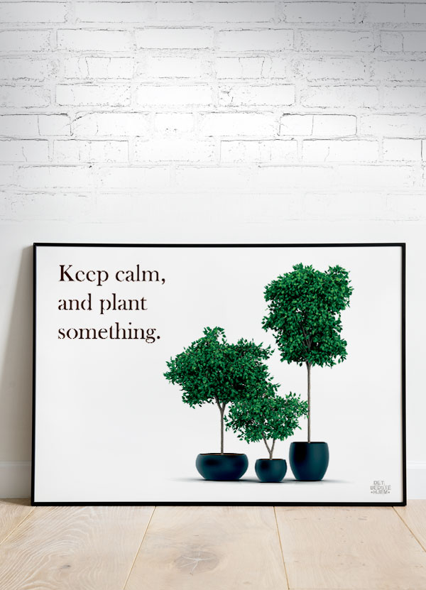 Haveplakat - Plant noget - Vandret A4 Format 199 kr