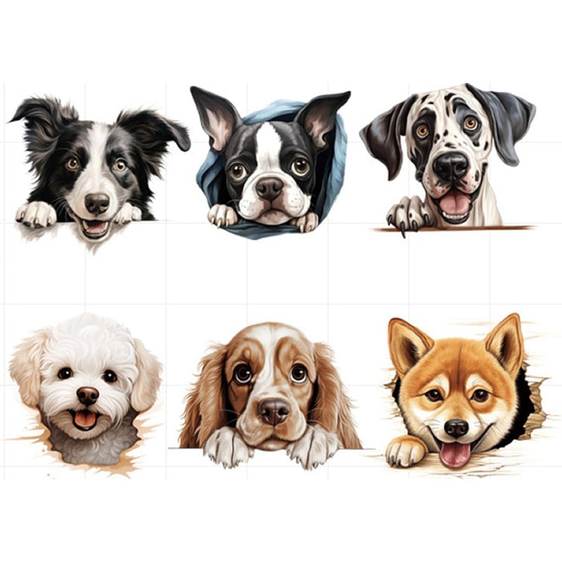 Søde Hunde Wallstickers – Dekorativ Kunst til Dit Hjem!