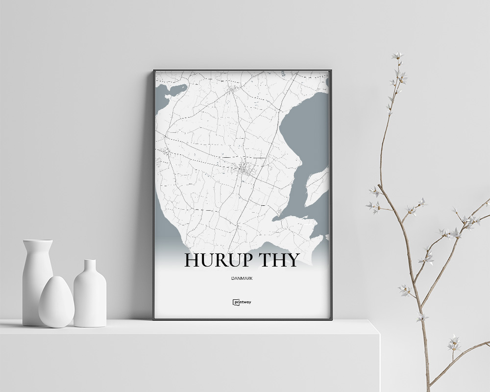 Hurup Thy Plakat – Minimalistisk Kunst A4 til Dit Hjem