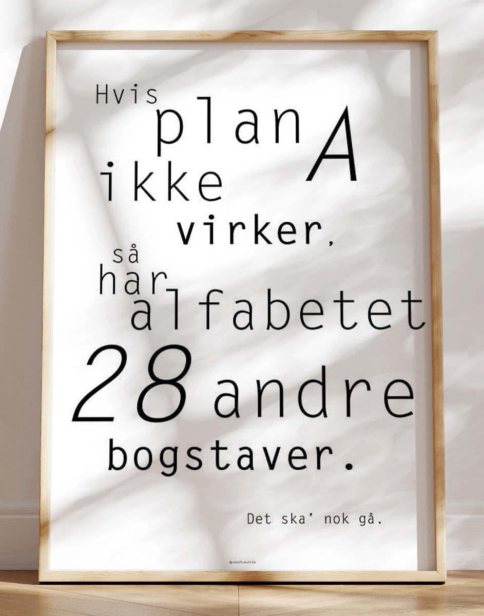 Hvis Plan   Ikke Virker Plakat