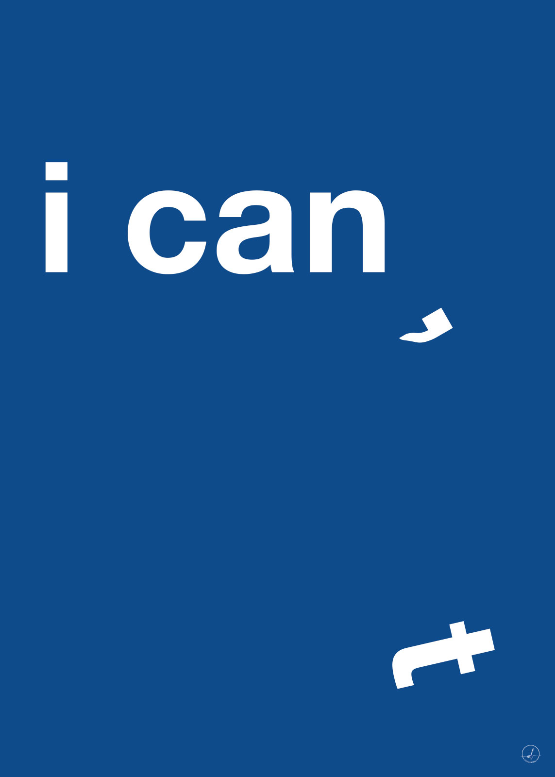 Inspirerende Kunstværk "I Can – Blue" af Rikke Axelsen