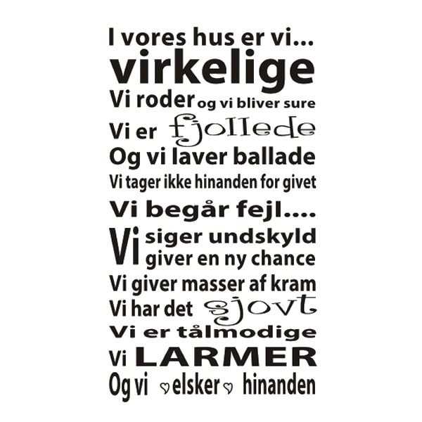 Inspirerende Vægklistermærke med Citat til Dit Hjem