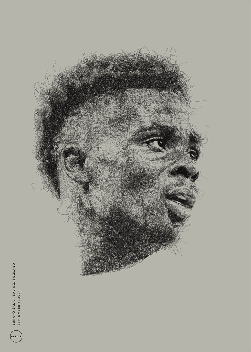 Bukayo Saka - Grafisk Kunst til Sportsfans