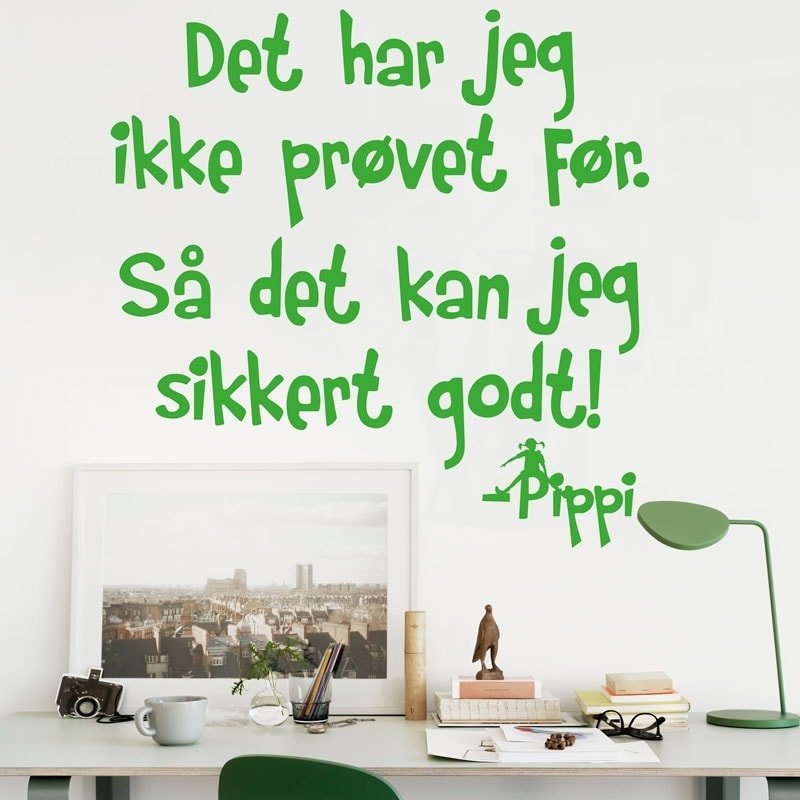 Pippi Vægklistermærke: "Det Har Jeg Ikke Prøvet Før"
