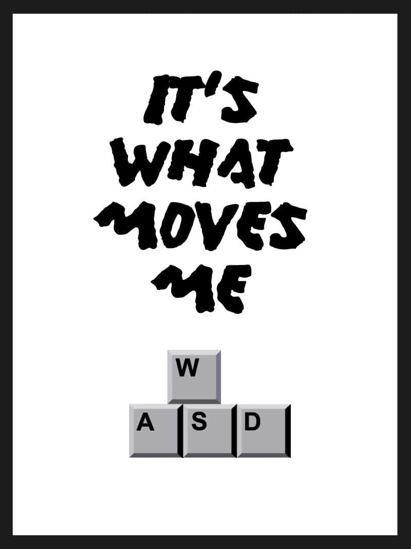 Gamer Plakat - "What Moves Me" til Ungdomsværelset
