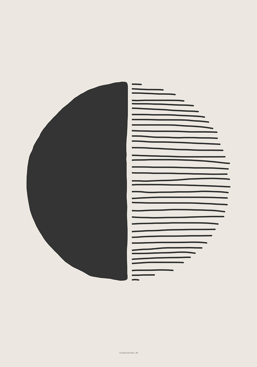 Jells Going Left – Abstrakt Plakat til Moderne Indretning