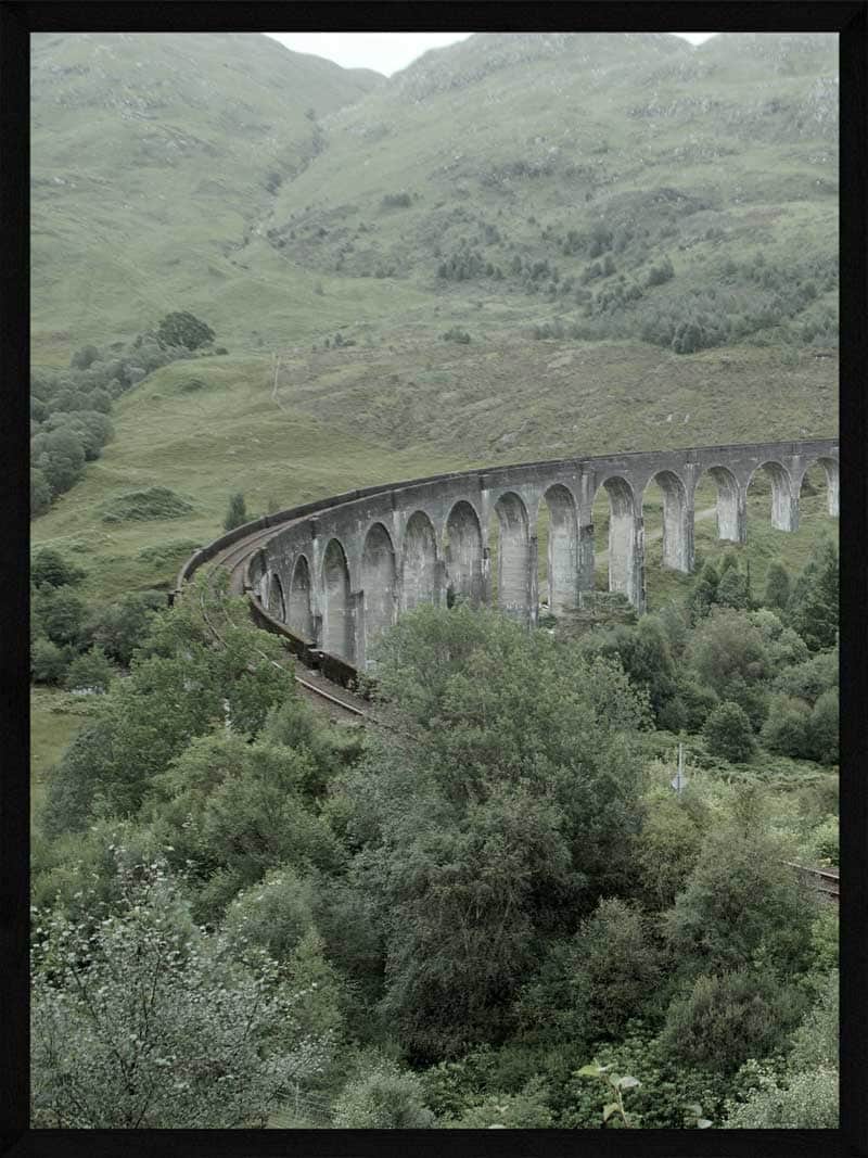Jernebanebro Plakat – Unik Natur med Jernbane Motiv
