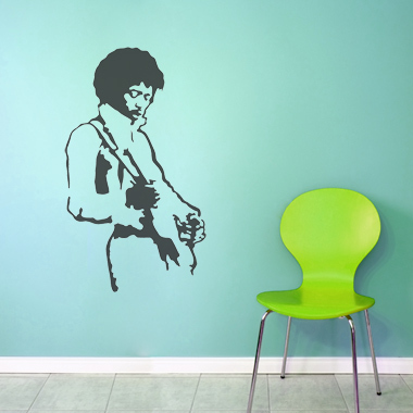 Jimi Hendrix Væggklistermærke – Rock dit rum! 🎸✨