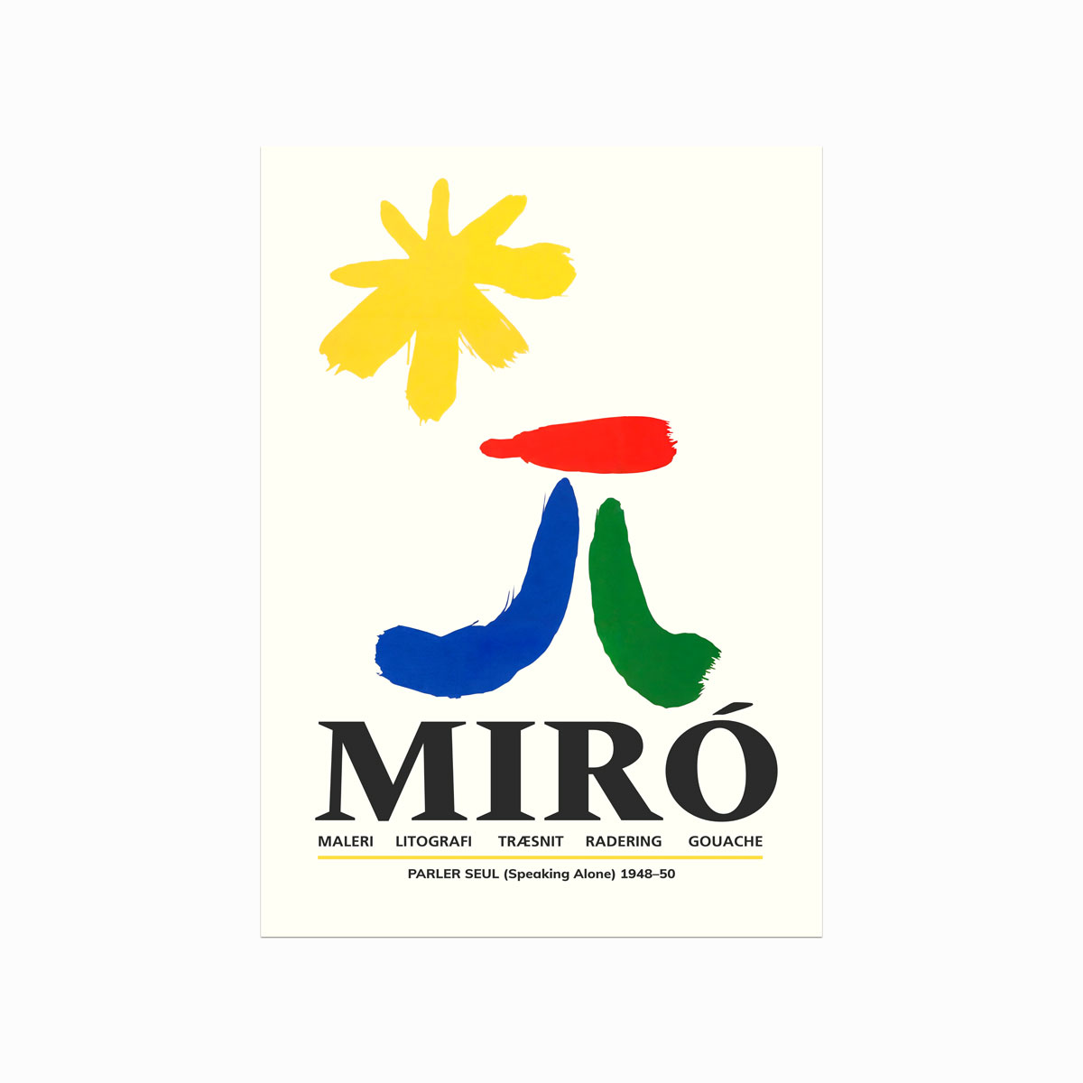 Joan Miró Plakat – Parler Seul 01 til Kreativ Indretning