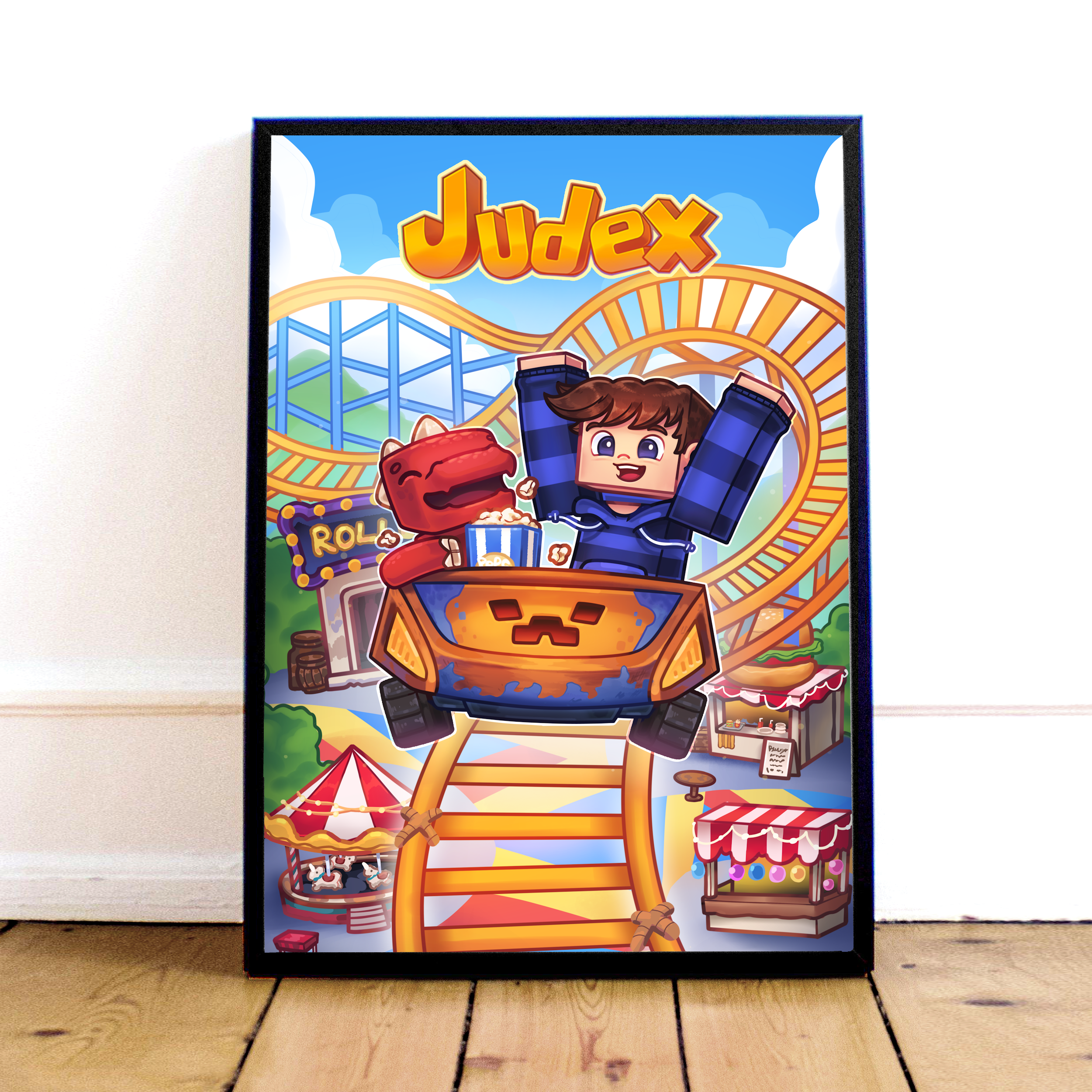 Judex Dino Plakat – Farverig Vægkunst til Børneværelset!
