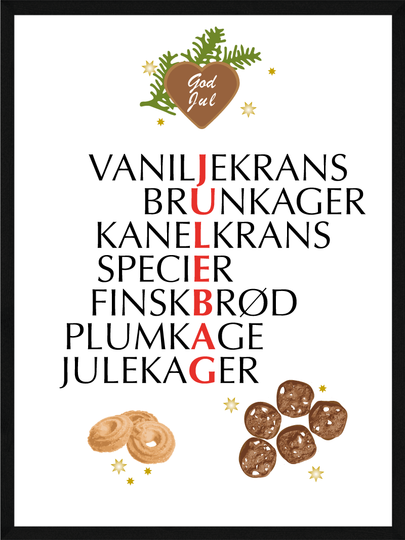 Juleplakat med Citat fra Egly Design – Skab Julestemning!
