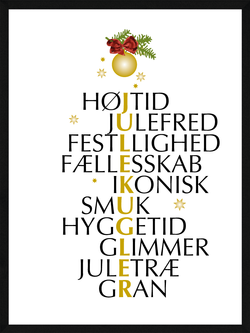 Juleplakat med Julekugler – Skab Julestemning!