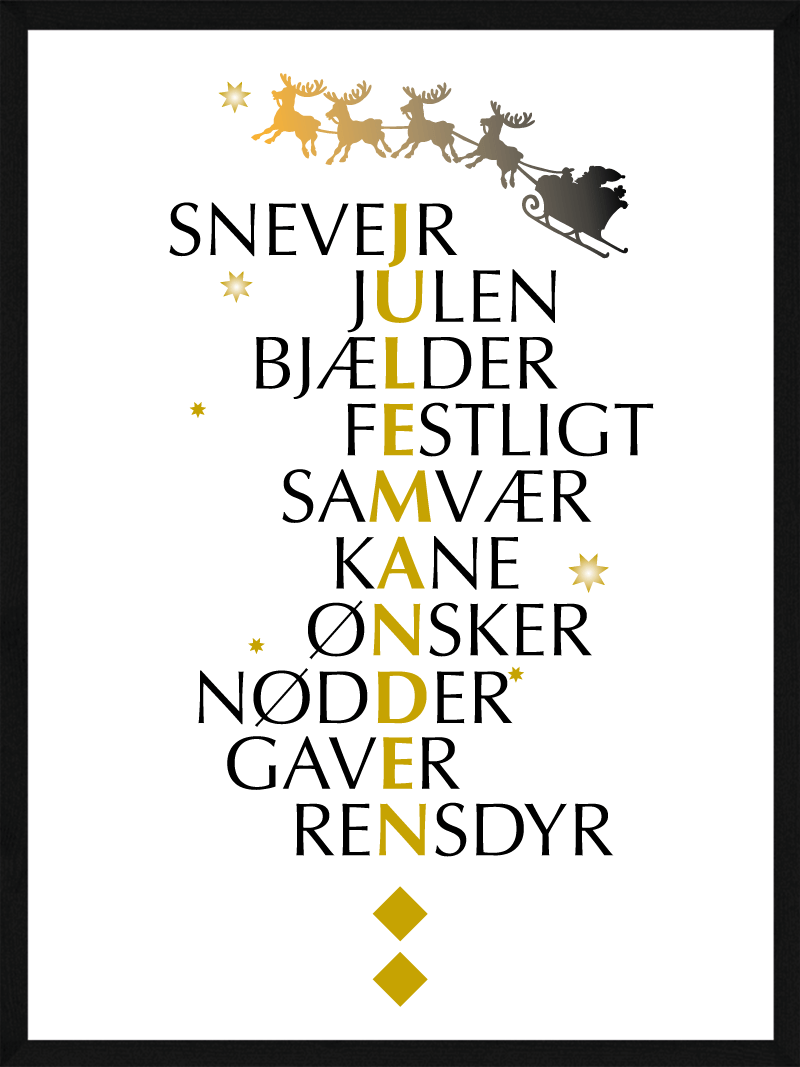 Juleplakat med Julemandens Citat – Skab Julestemning!