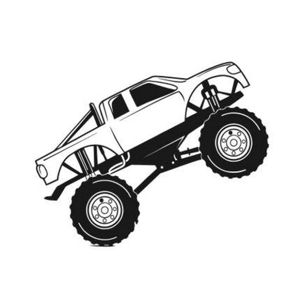 Kæmpe Monstertruck Vægklistermærke – Udsalg!