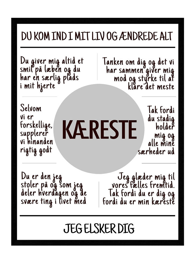 Kæreste Plakat