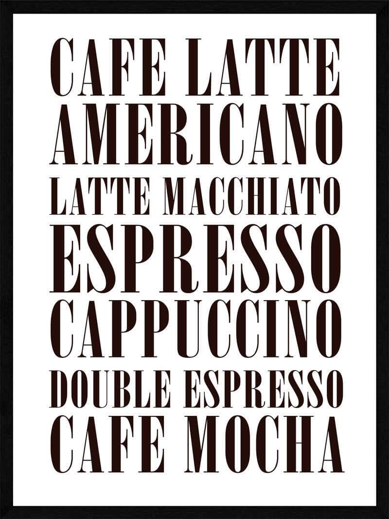 Kaffe Citat Plakat - Hyld din passion for kaffe!