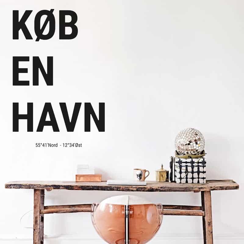 København Væggklistermærke – Indret med Havnens Charme