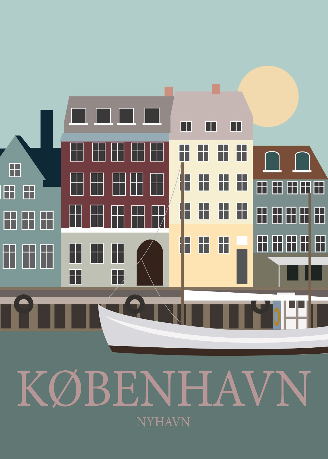 København Plakat - Unik Kunsttilbud af Rikke Axelsen