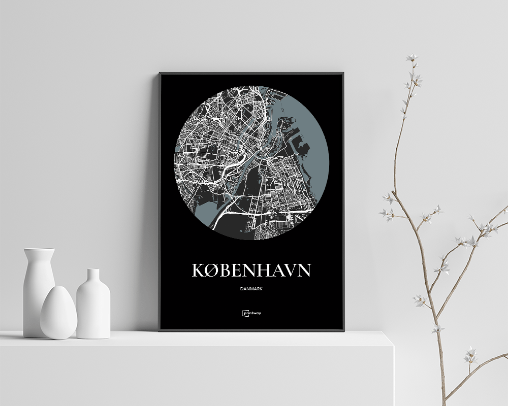 København Bykort Plakat – Minimalistisk Design A3