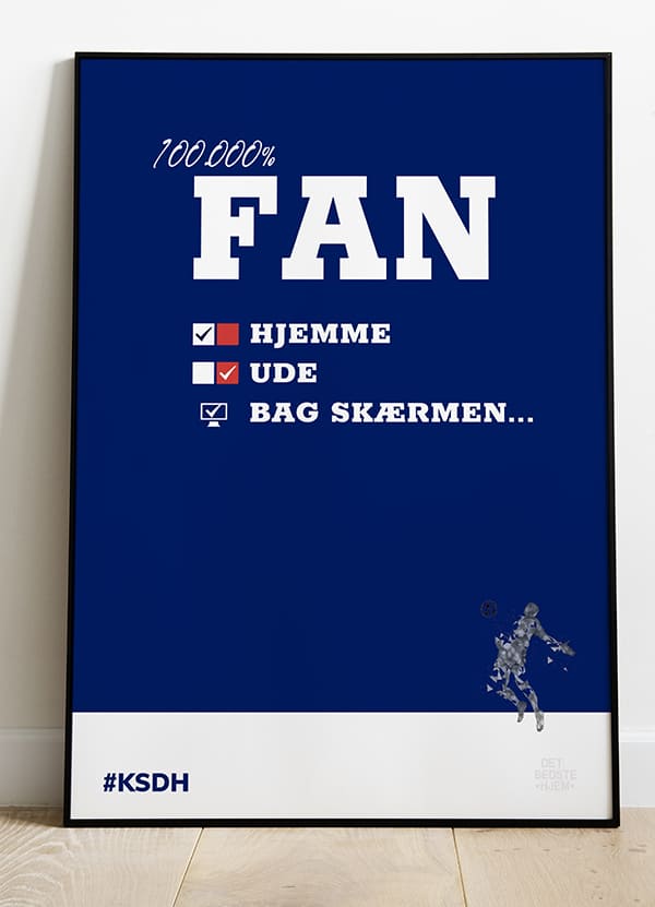 Hviiie Fan Plakat A4 – AGF Fodboldplakat til Fans