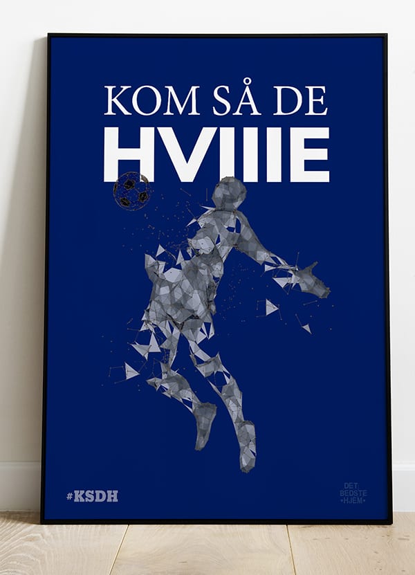AGF Fodboldplakat - Hyldest til De Hviiie 21 x 29 cm