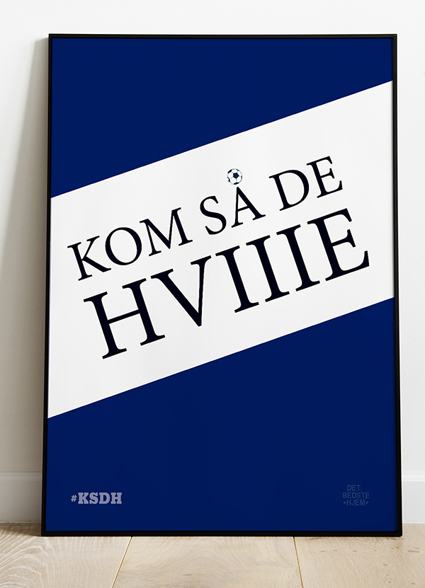 AGF Fodboldplakat - Kom Så De Hviiie! A4 Design 199 kr.