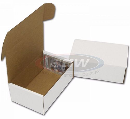 Kortkasse Opbevaringsboks  Hvid Pap  Graded Trading Card Box Holder 100 Kort   Toploaders  Bcw- - -gtcb