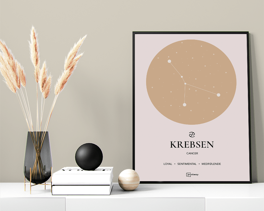 Elegant Stenbukken Plakat i Guld – Unik Indretning