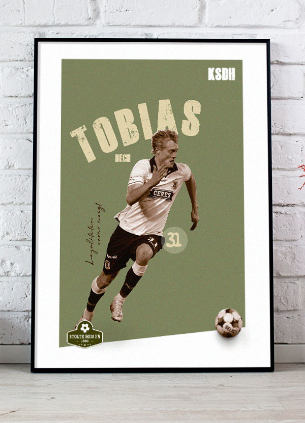 Støt AGF med Tobias Bech plakat – Flot design til fans!