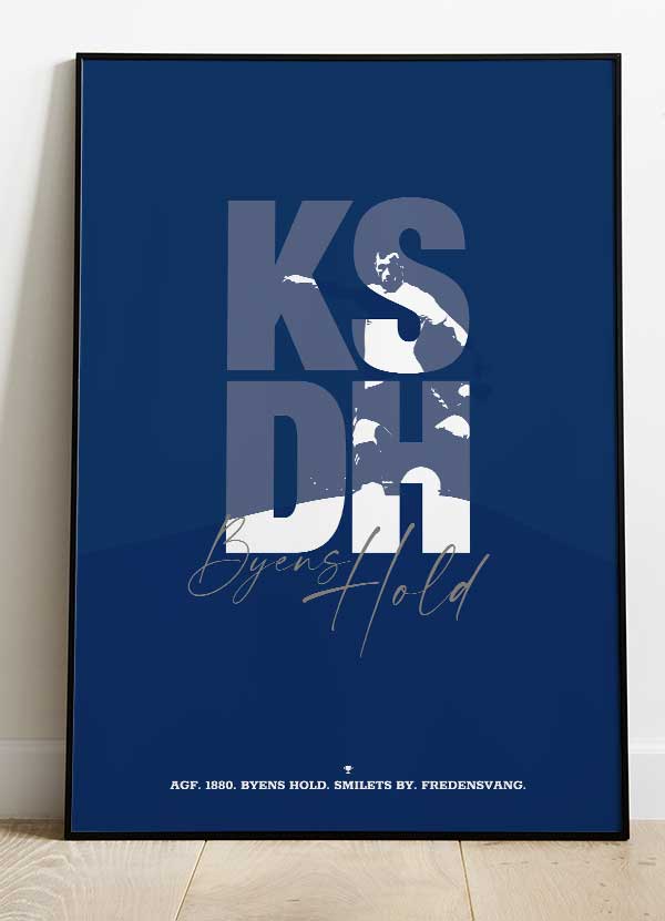 AGF Fodboldplakat - Ksdh Byens Hold A4 Design