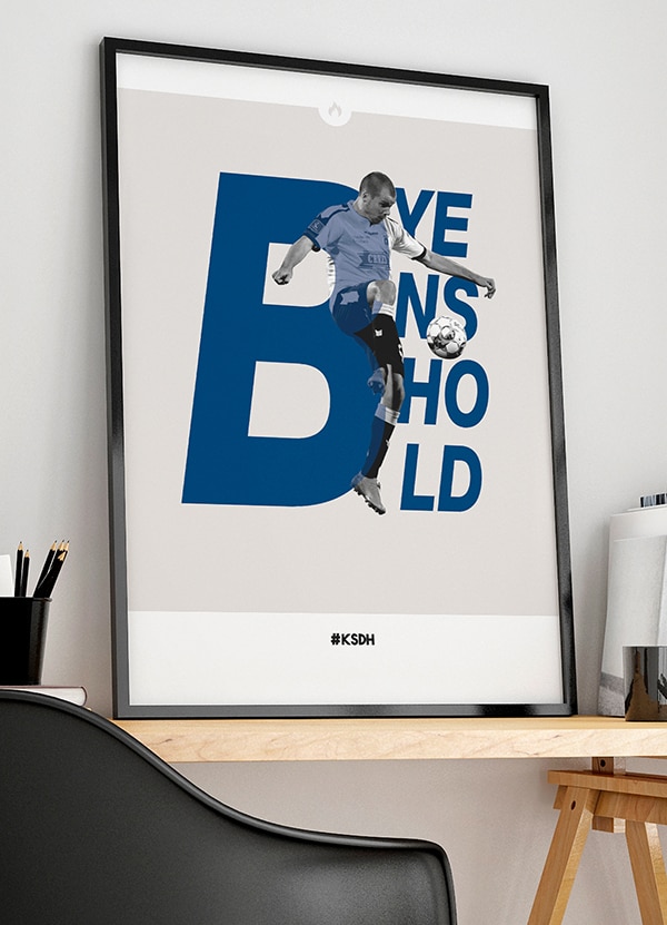 AGF Fodboldplakat - Byens Hold - Grafisk Design 29 A4