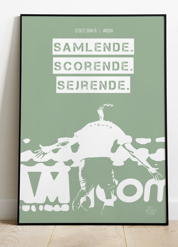 AGF Fodboldplakat - Samlende Grøn A4 - Støt Dit Hold!