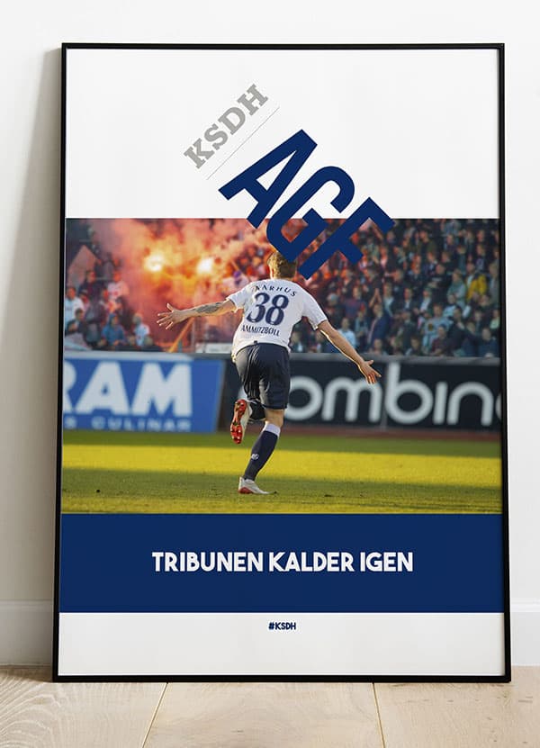 Fodboldplakat: Ksdh Tribunen Kalder Igen - Romerlys A4