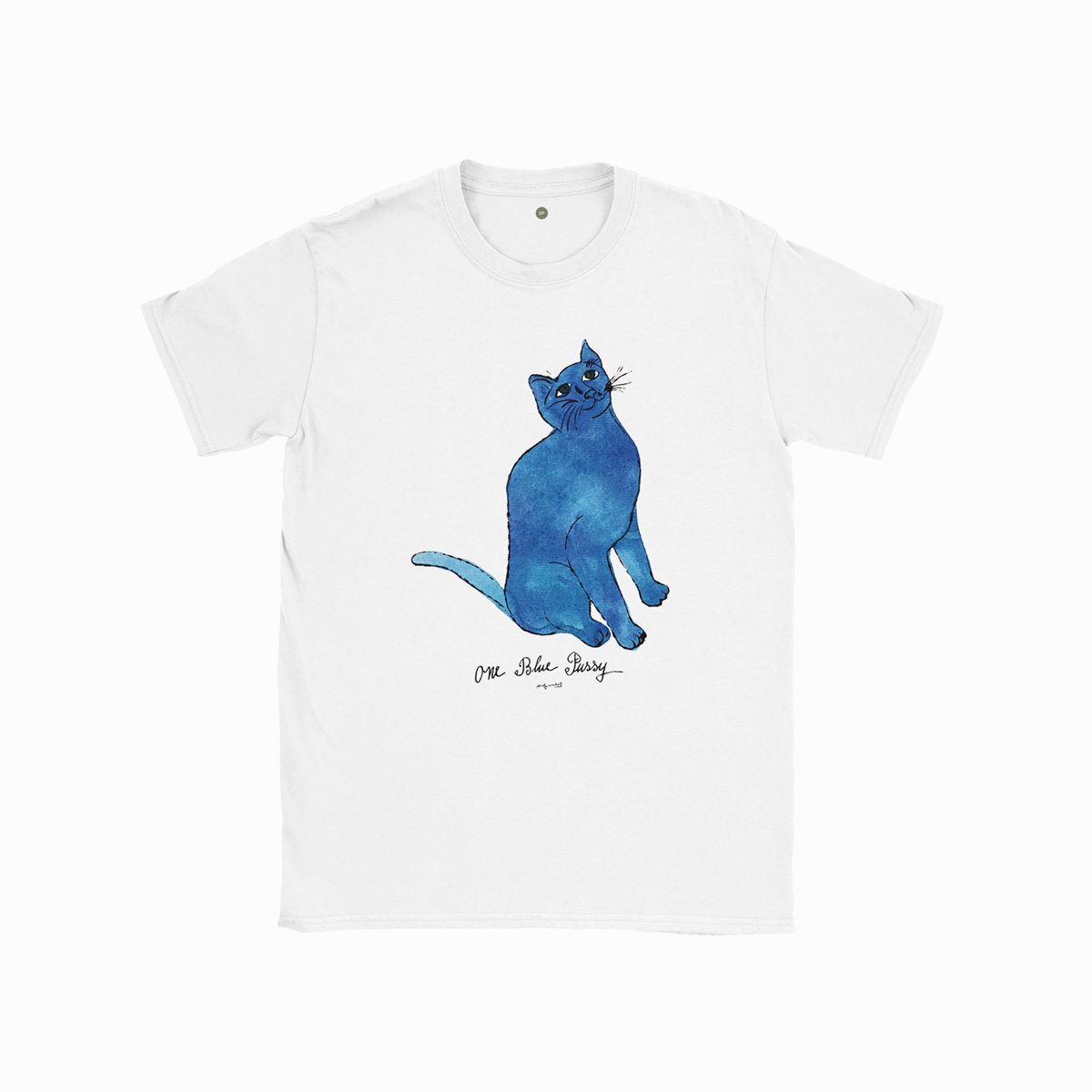 Unisex Kunst T-shirt med Andy Warhol Motiv - One Blue Pussy