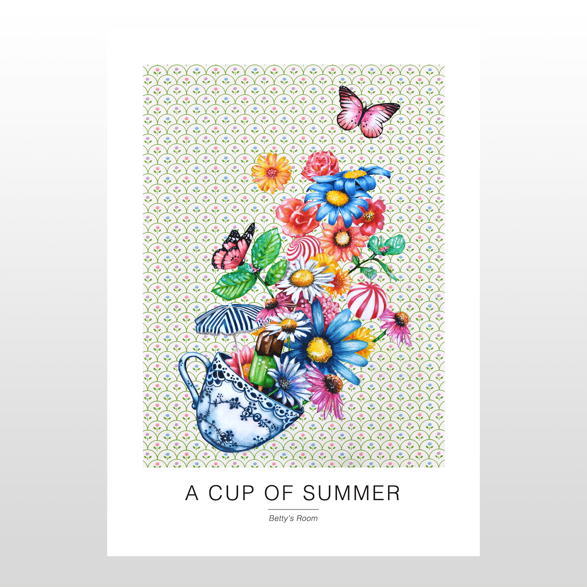 Kunstplakat "A Cup of Summer" A2 - Vægpynt Tilbud