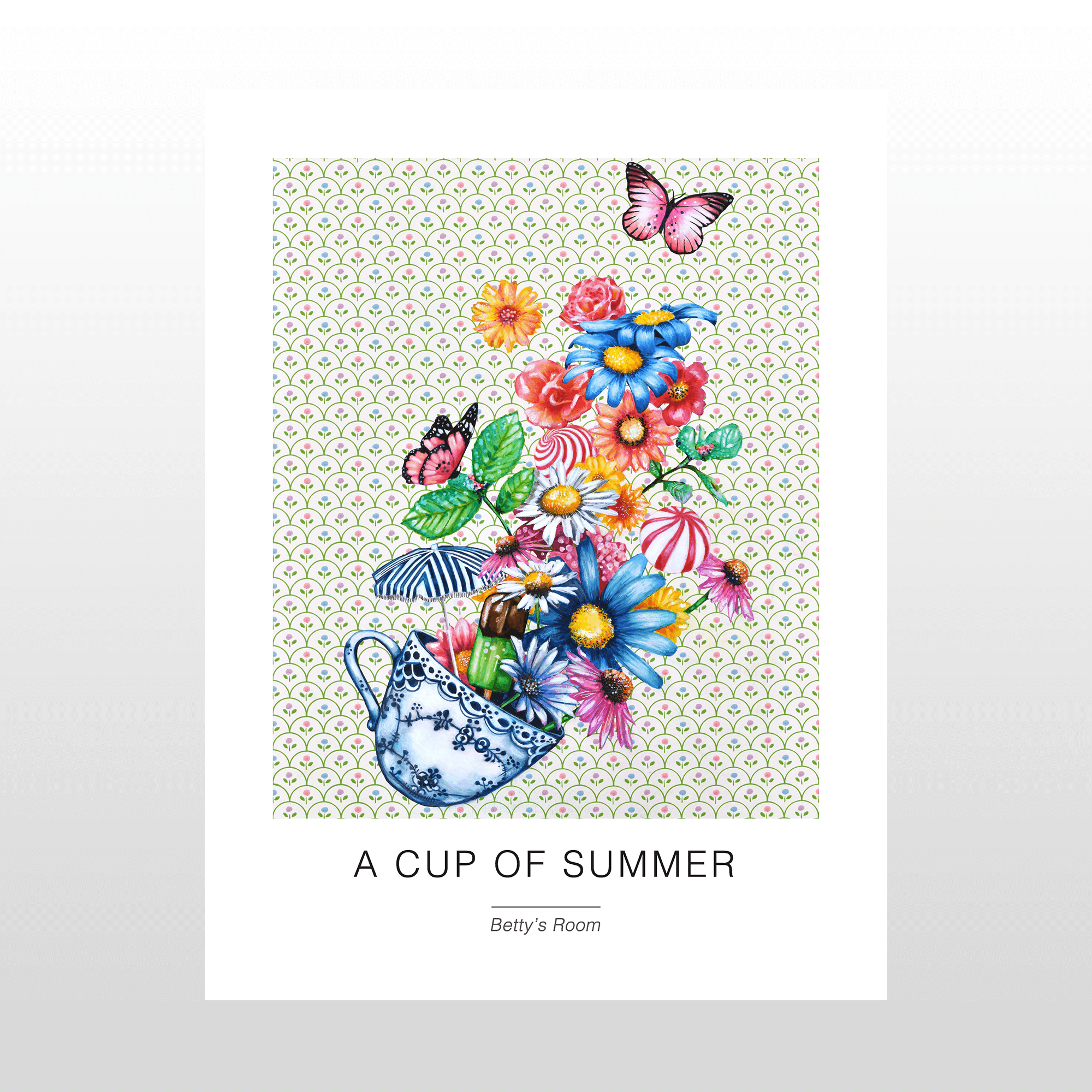Kunstplakat "A Cup of Summer" – Vægkunst til dit hjem