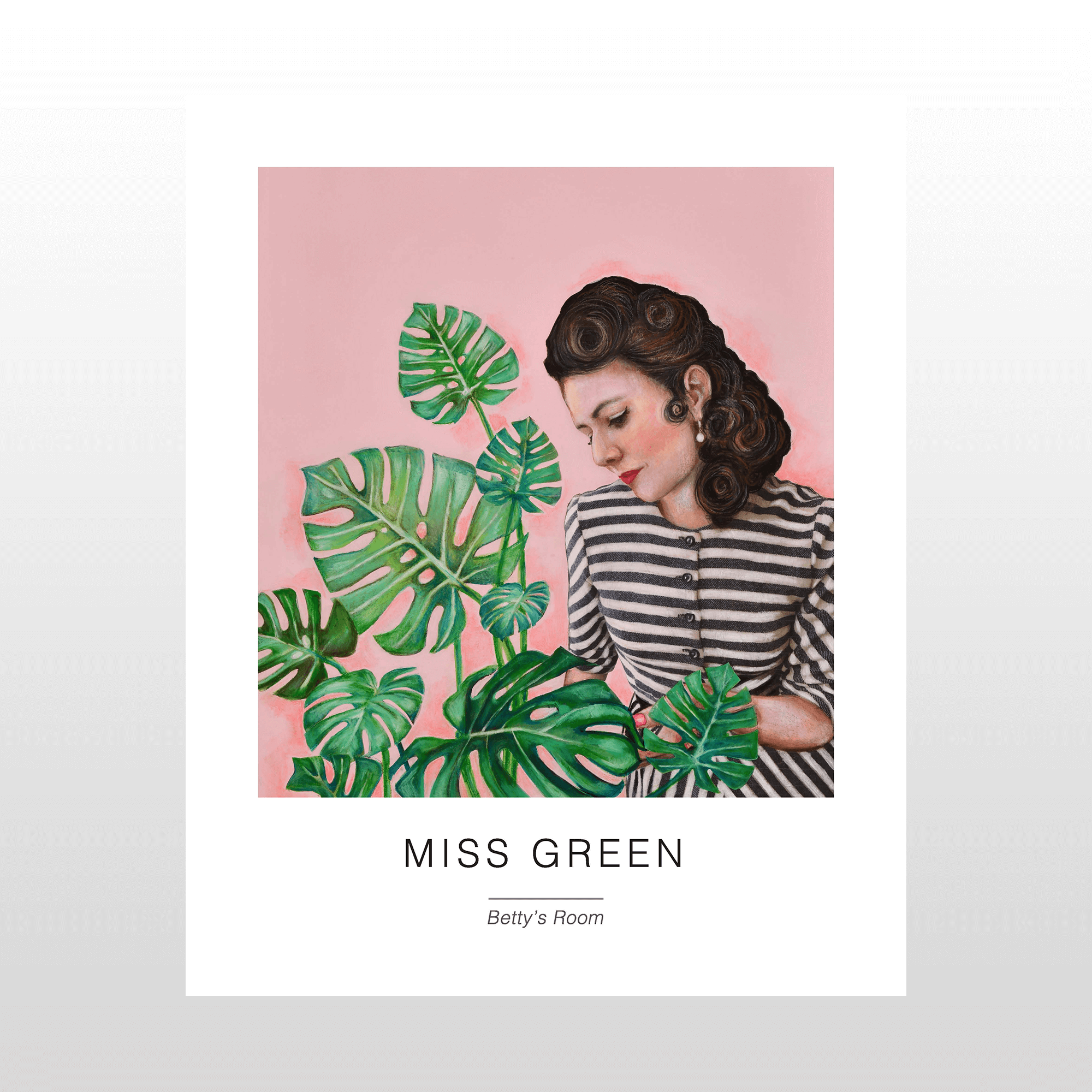 Kunstplakat "Miss Green" 40 x 50 cm - Fantastisk Udsalg!