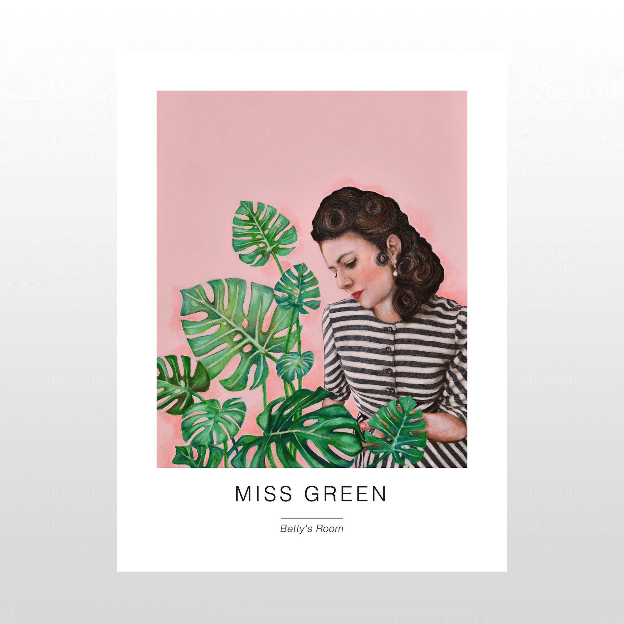 Kunstplakat "Miss Green" 30x40 cm – Vægpynttilbud!